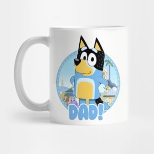 Bluey and Bingo dad happy Mug